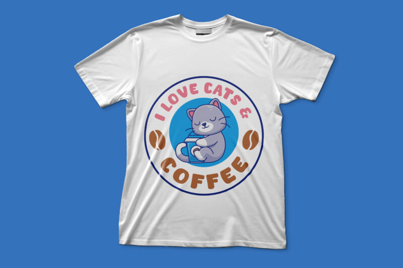 I Love Cat| T-shirt design for sale