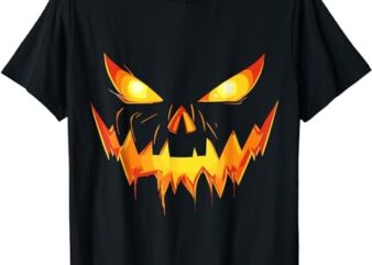 jack o lantern face pumpkin scary halloween costume funny T-Shirt PNG File
