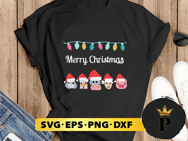 Merry christmas animal svg, merry christmas svg, xmas svg png dxf eps t shirt designs for sale