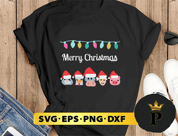 merry christmas animal SVG, Merry Christmas SVG, Xmas SVG PNG DXF EPS