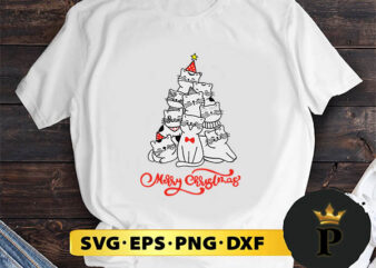 merry christmas cat tree SVG, Merry Christmas SVG, Xmas SVG PNG DXF EPS t shirt designs for sale