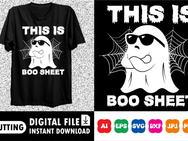 This is boo sheet shirt print template