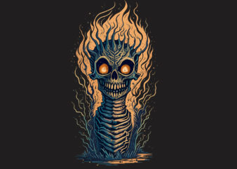 Spooky Mummy Halloween Tshirt Design
