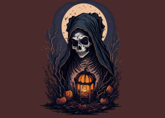 Spooky Nun Halloween Tshirt Vector