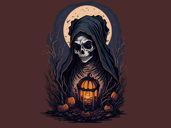 Spooky nun halloween tshirt vector