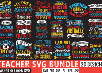 Teacher Svg Bundle t shirt designs for sale