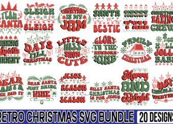 Retro Christmas Svg Bundle