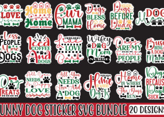 Funny dog sticker svg bundle