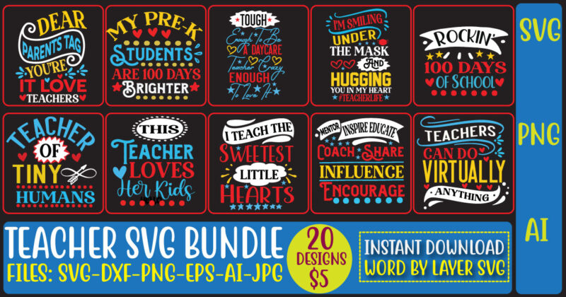 Teacher Svg Bundle