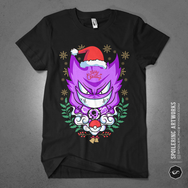 20 populer christmas pokemon tshirt design bundle illustration