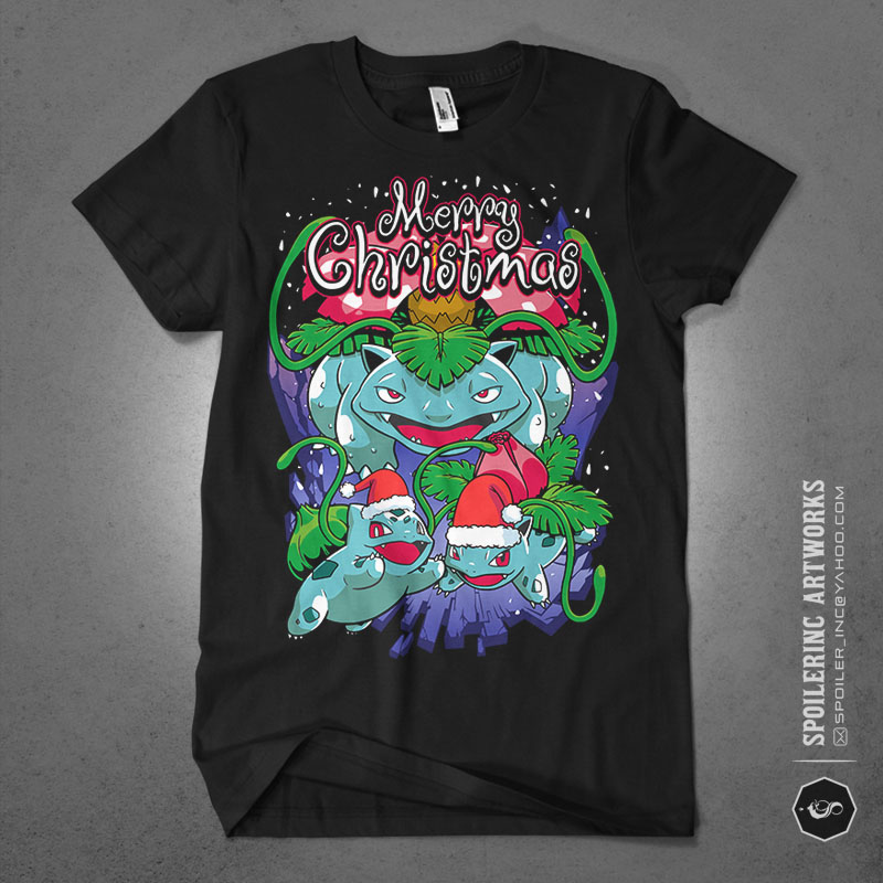 20 populer christmas pokemon tshirt design bundle illustration