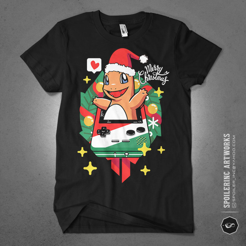 20 populer christmas pokemon tshirt design bundle illustration