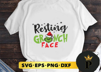 resting grinch face christmas SVG, Merry Christmas SVG, Xmas SVG PNG DXF EPS