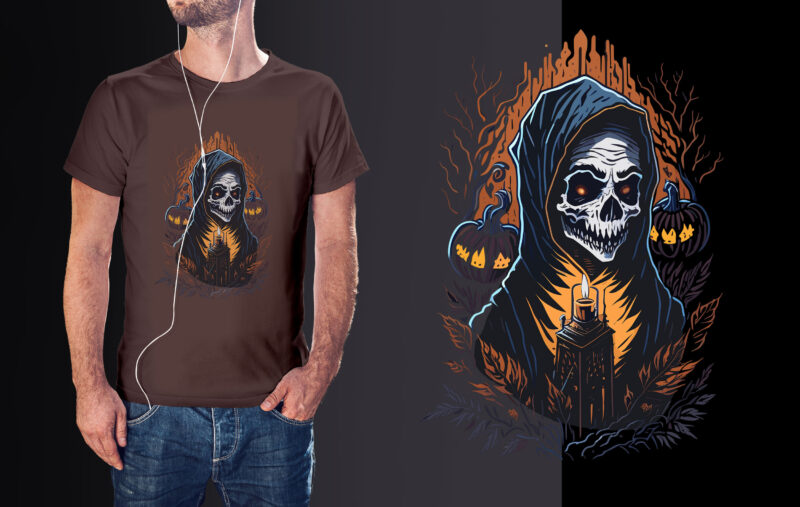 Scarry Witch Skull Halloween Spooky