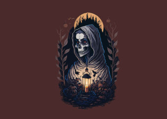 Spooky Nun Halloween Tshirt VEctor