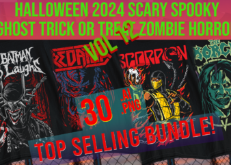 Halloween 2024 Scary Trick or Treat Top Trending Best Seller Ghost Zombie Horror print on demand bundle graphic t shirt