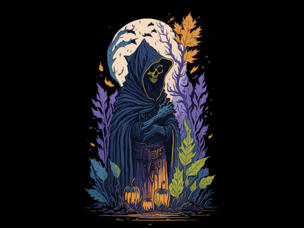 Spooky skull halloween tshirt design