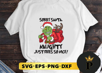 sorry santa SVG, Merry Christmas SVG, Xmas SVG PNG DXF EPS t shirt template vector