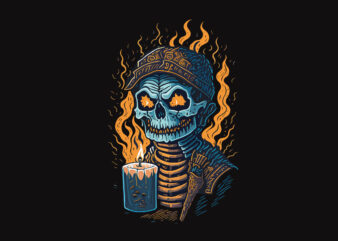 Spooky Mummy Hallowen Tshirt Design
