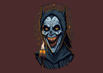 Spooky Nun Halloween Tshirt Design