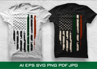 Irish American Flag svg, Irish american flag png, Irish american flag t shirt Design for sale