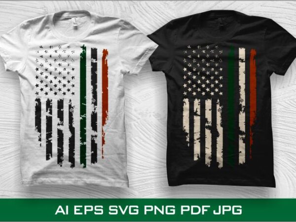 Irish american flag svg, irish american flag png, irish american flag t shirt design for sale