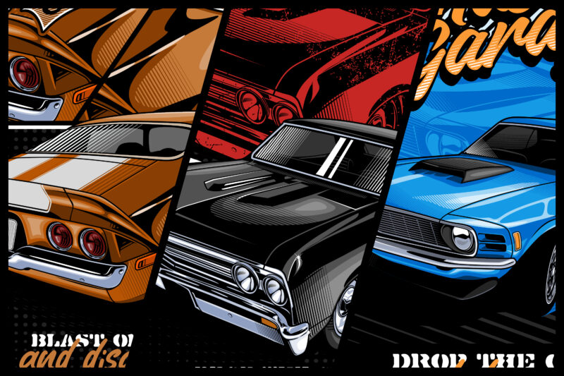 Classic Cars Vector Collection vol 6