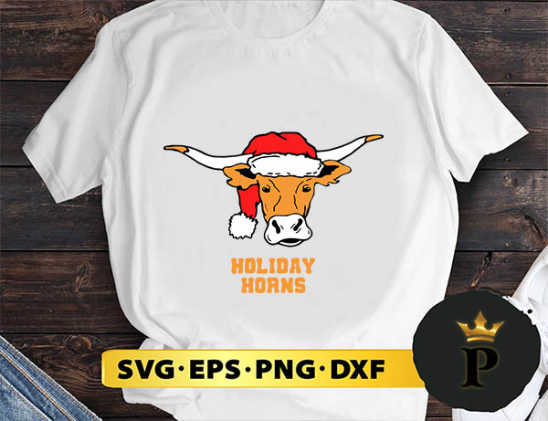 texas longhorns holiday horns christmas SVG, Merry Christmas SVG, Xmas SVG PNG DXF EPS