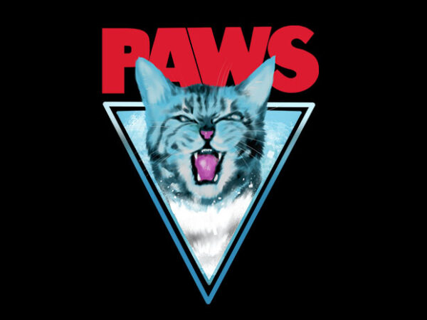 Paws t shirt illustration