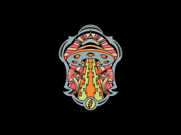 Trippy alien t shirt designs for sale