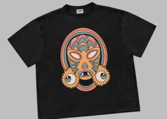 trippy mask t shirt designs for sale