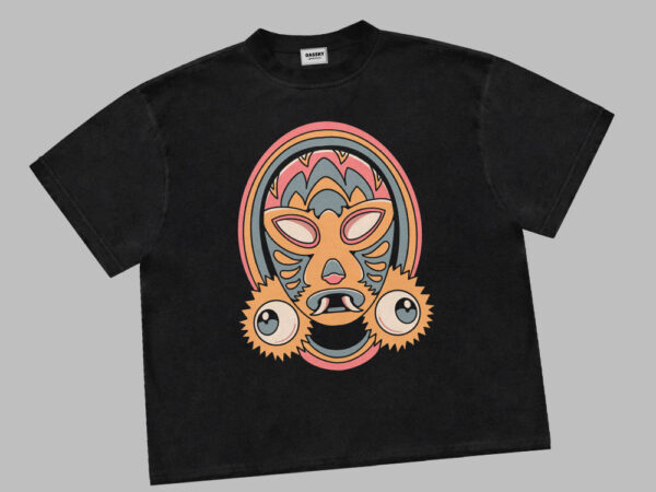 Trippy mask t shirt designs for sale