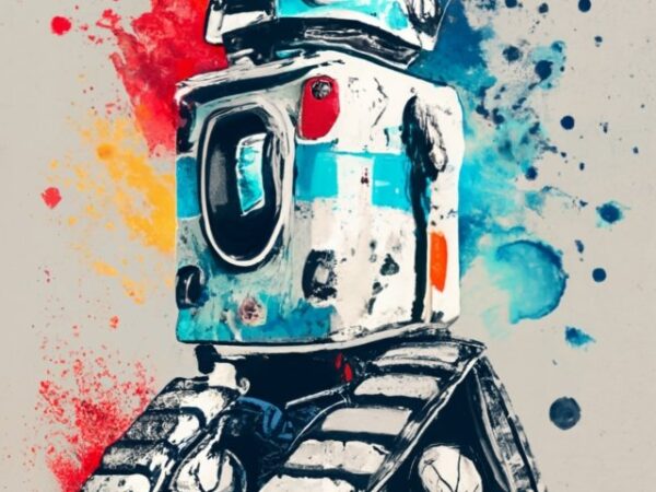 T-shirt design, wall-e. watercolor splash png file T-shirt design, wall-e. watercolor splash png file