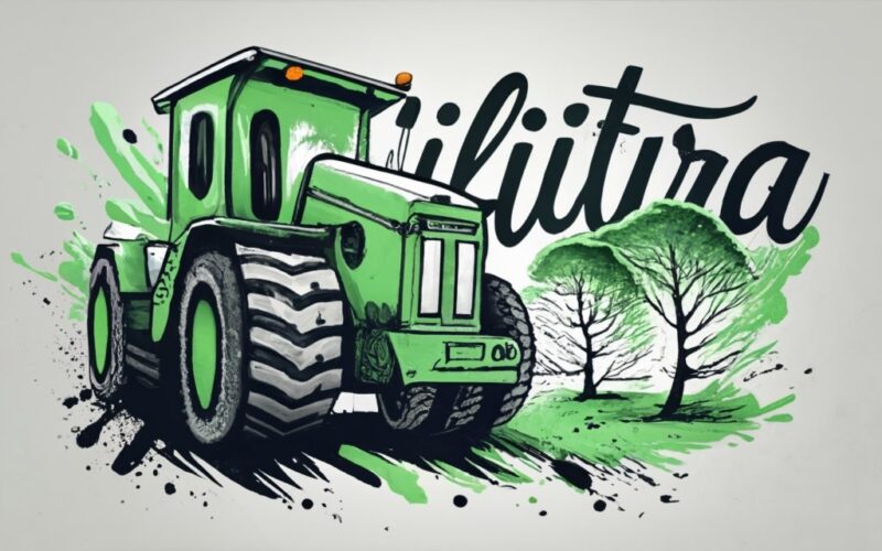 t-shirt design, forestry machine operator . 3D text ” SILVICULTURA” . watercolor splash PNG File