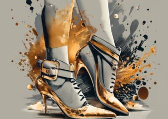 t-shirt design, high heels woman shoes, shoes and leather PNG File