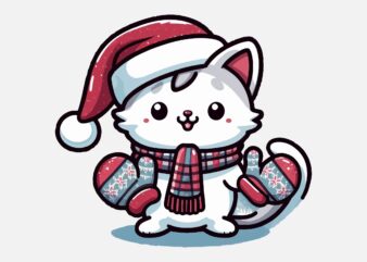 Christmas Cat PNG Sublimation