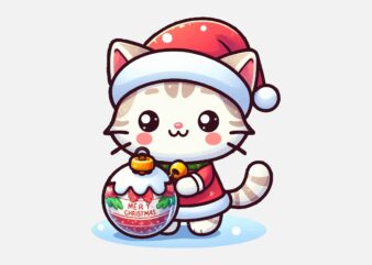 Christmas Cat PNG Sublimation