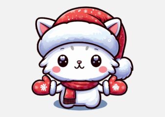 Christmas Cat PNG Sublimation