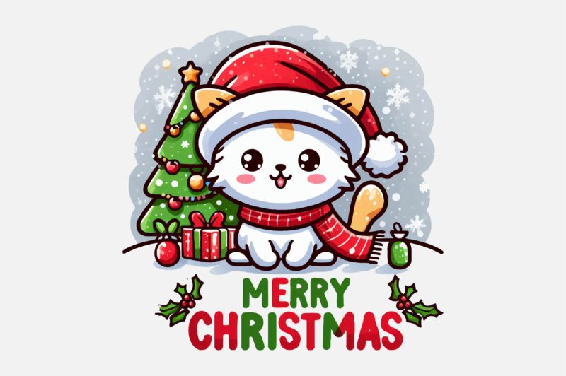 Christmas Cat PNG Sublimation