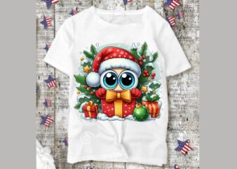 Christmas Peeking Sublimation t shirt vector file