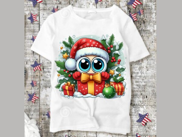 Christmas peeking sublimation t shirt vector file