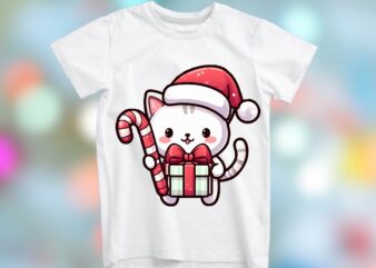 Christmas Cat PNG Sublimation