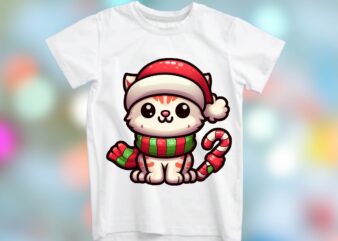 Christmas Cat PNG Sublimation