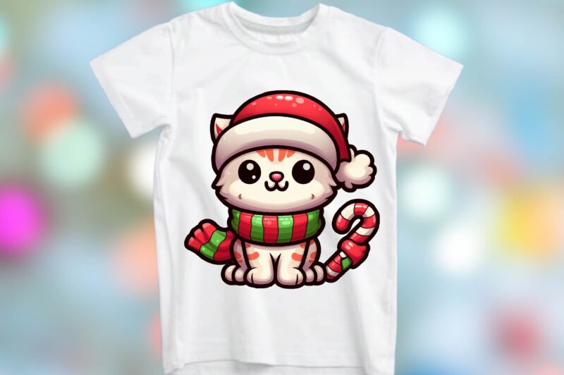 Christmas Cat PNG Sublimation