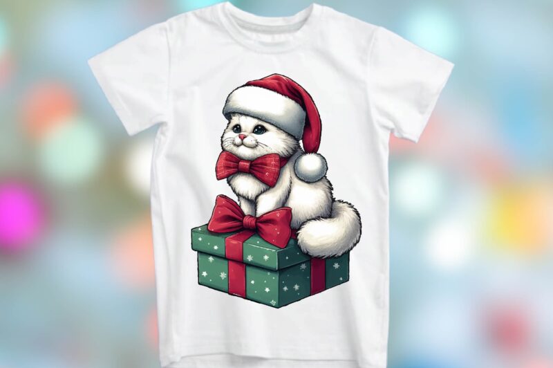 Christmas Cat PNG Sublimation