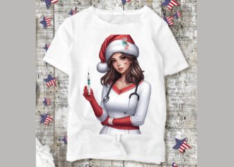 Christmas Nurse PNG Sublimation