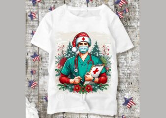 Christmas Nurse PNG Sublimation