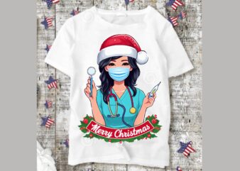 Christmas Nurse PNG Sublimation