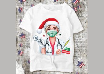 Christmas Nurse PNG Sublimation