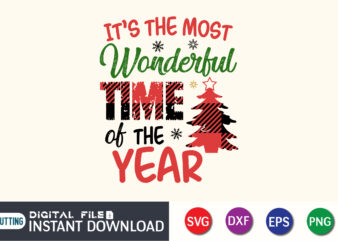 It’s the Most Wonderful Time of the Year Shirt, Funny Christmas Svg, Xmas Svg, Holiday Season Svg, Christmas Buffalo Plaid Shirt t shirt design for sale